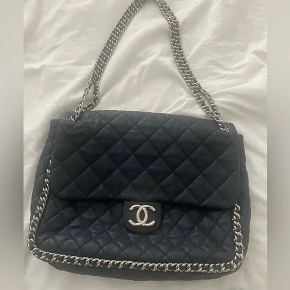 CHANEL Bags Chanel Jumbo Bag With Chain Detail All Around